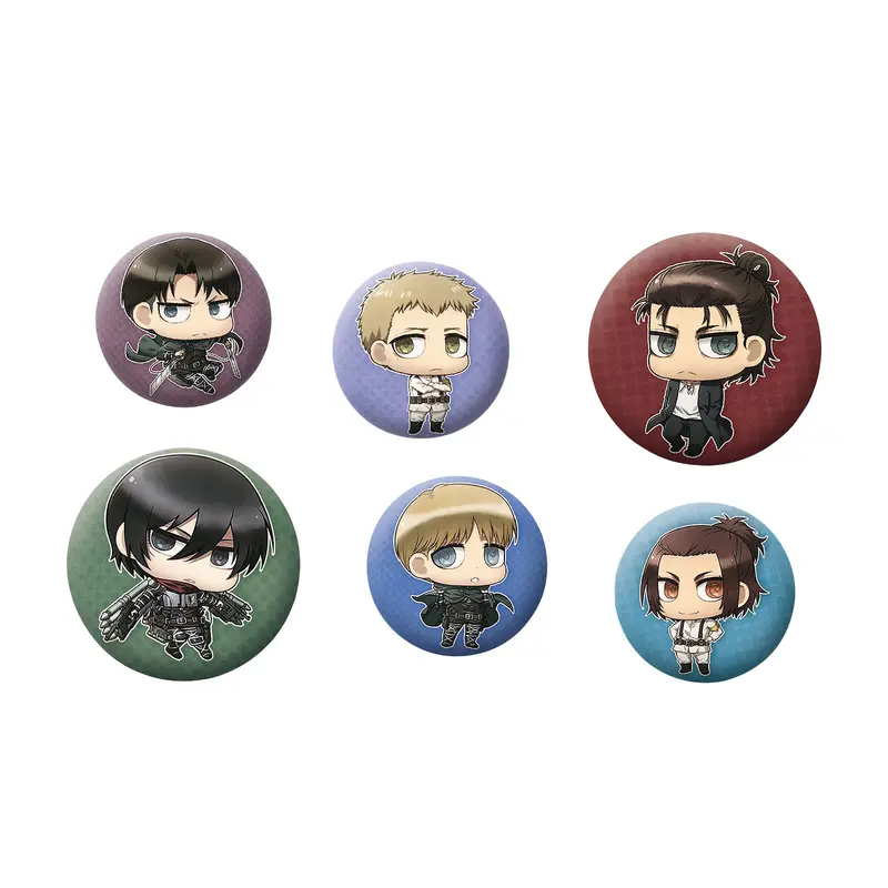 Attack on Titan - Chibi Characters Button 6-piece Set