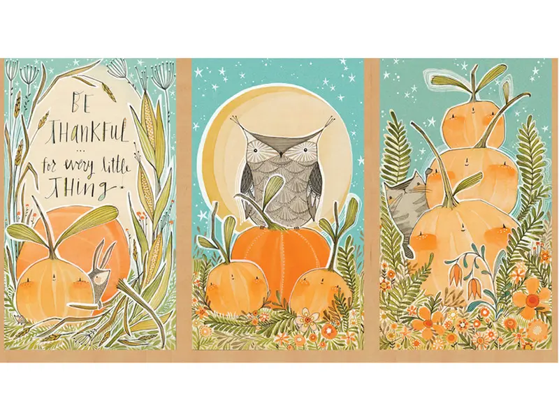 Baumwolle Stoff - PANEL - Autumn Bazaar