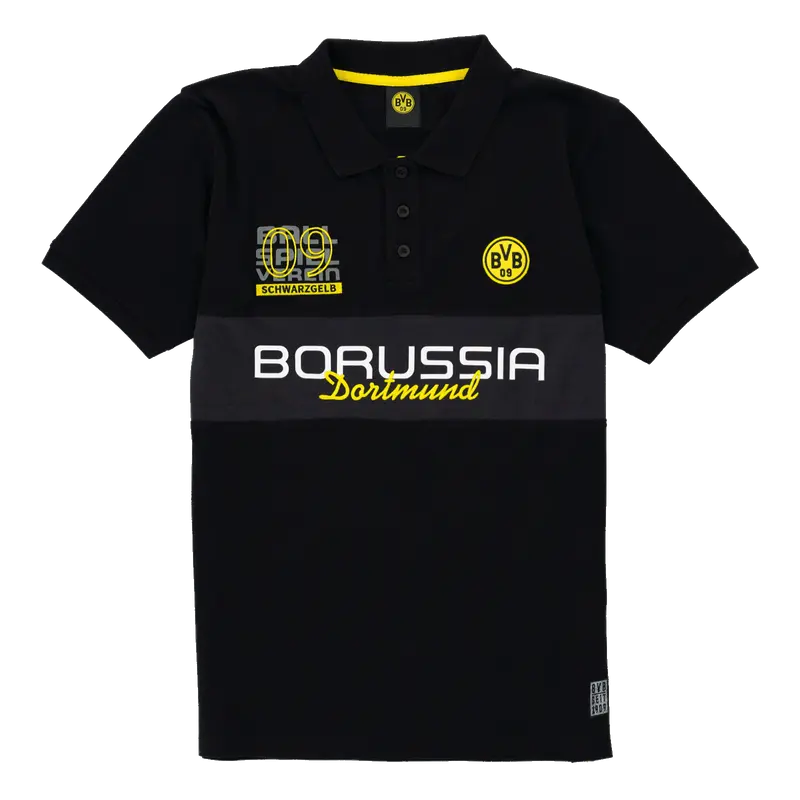 BVB Elements II Polo schwarz