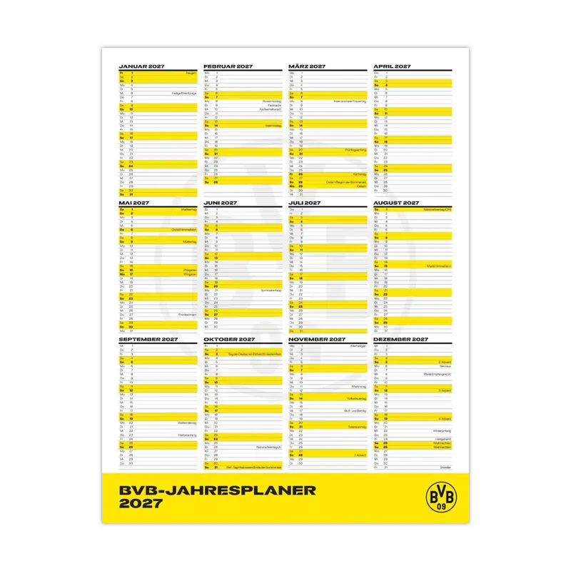 BVB Jahresplanerposter 2027