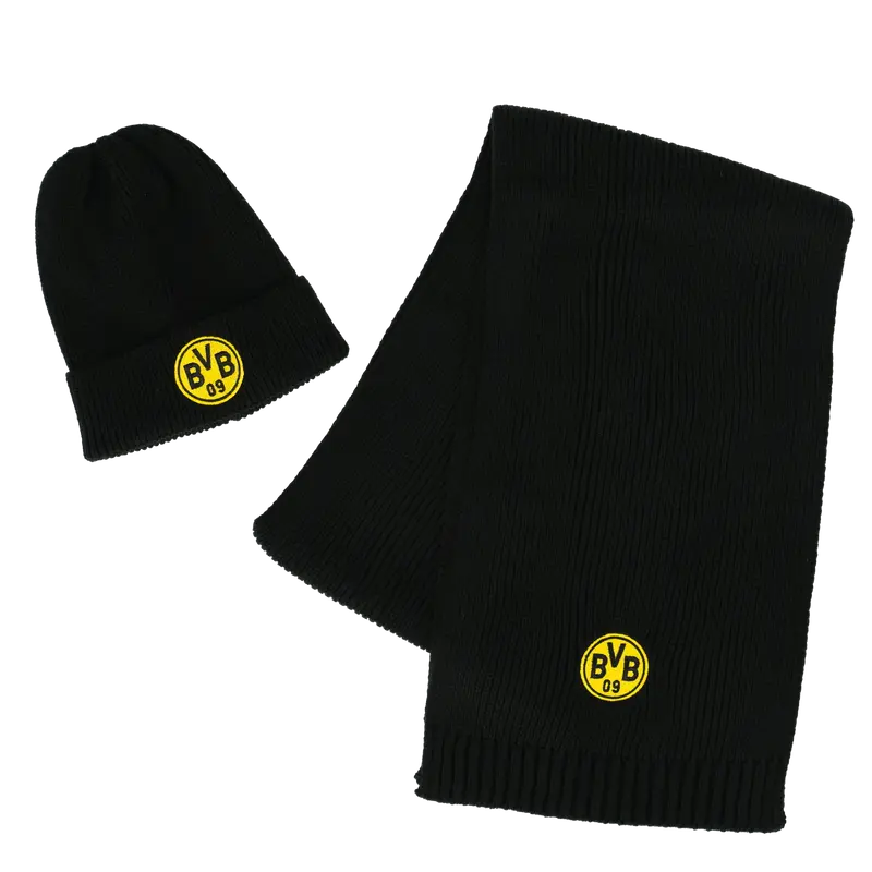 BVB Set Strickschal & Mütze