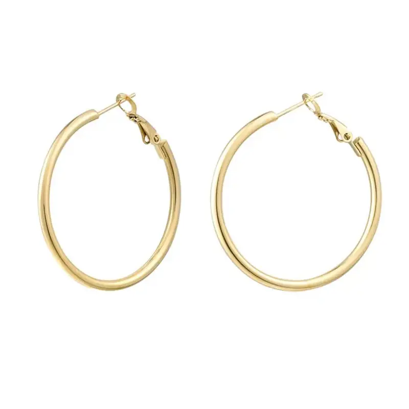 Damen Creolen 'Basic Medium' gold