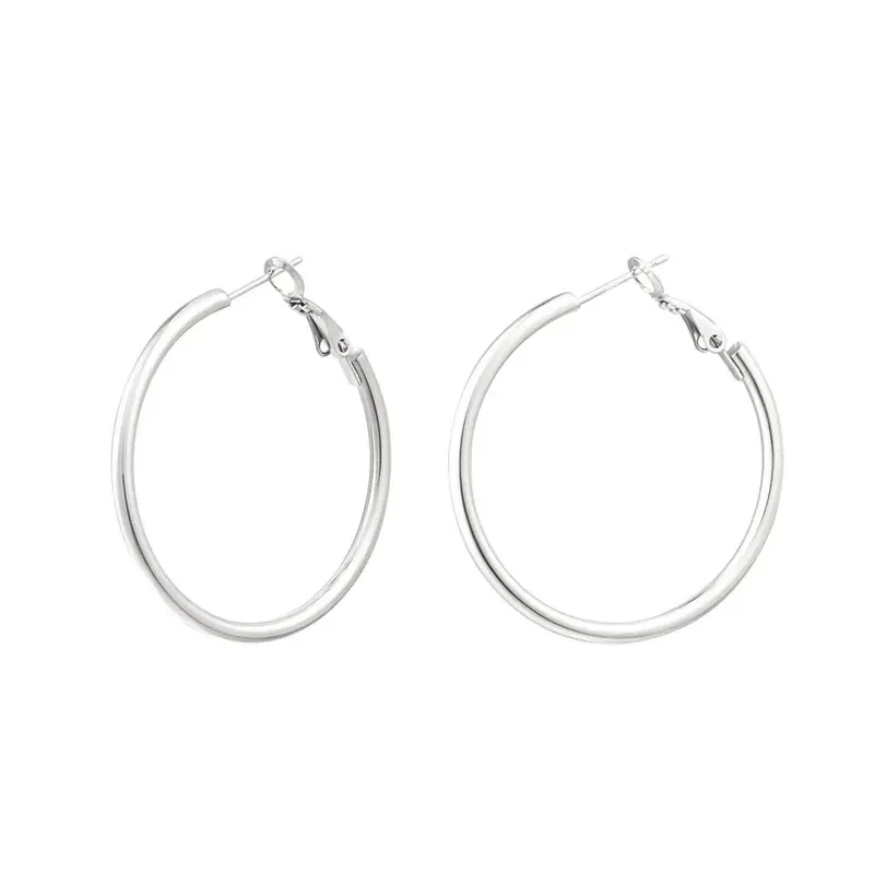 Damen Creolen 'Basic Medium' silber