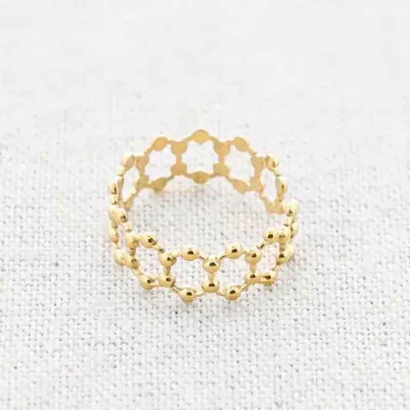 Damen Ring 'Beehive' gold