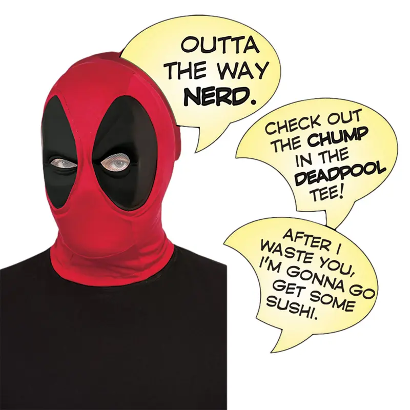 Deadpool - Mask with Speech Bubbles
