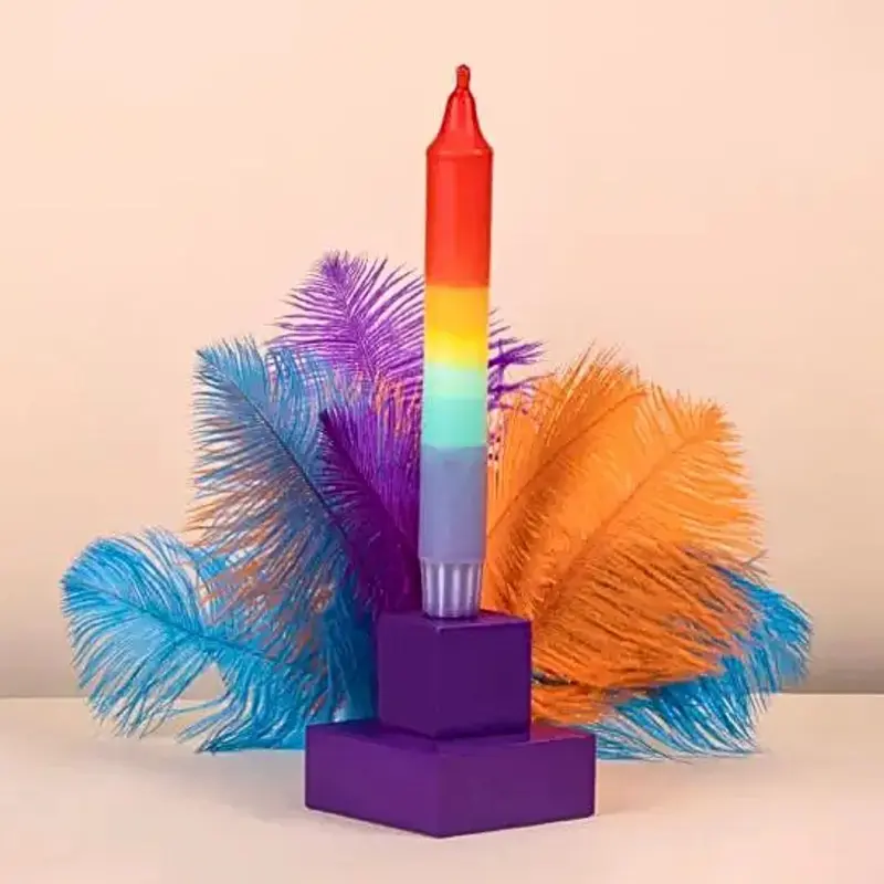 Einzelne Kerze 'Rainbow'