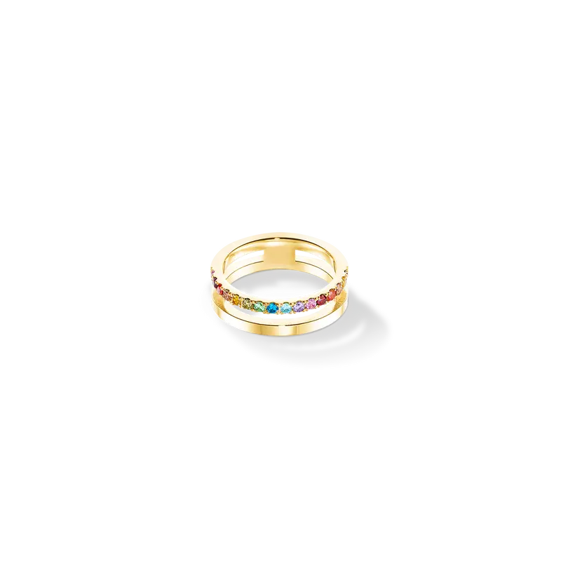 Eternal Unity Ring gold-rainbow