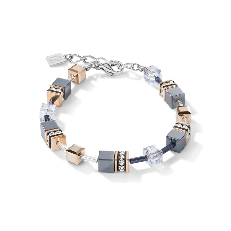GeoCUBE® Armband eisblau