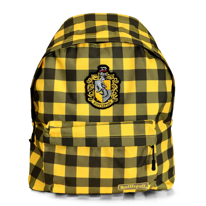 Harry Potter - Hufflepuff Crest Checkered Backpack