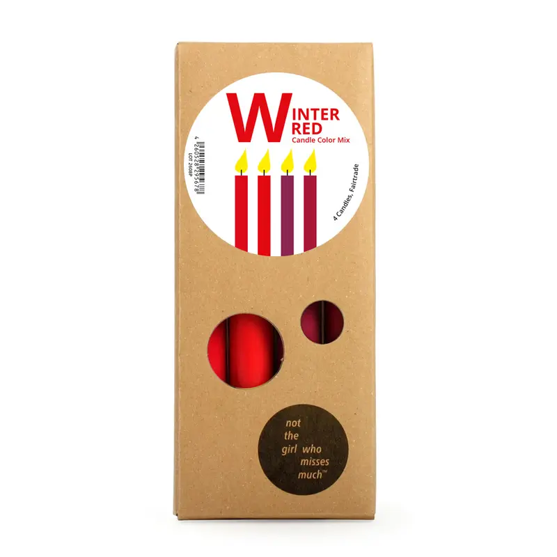 Kerzenset Winter Red