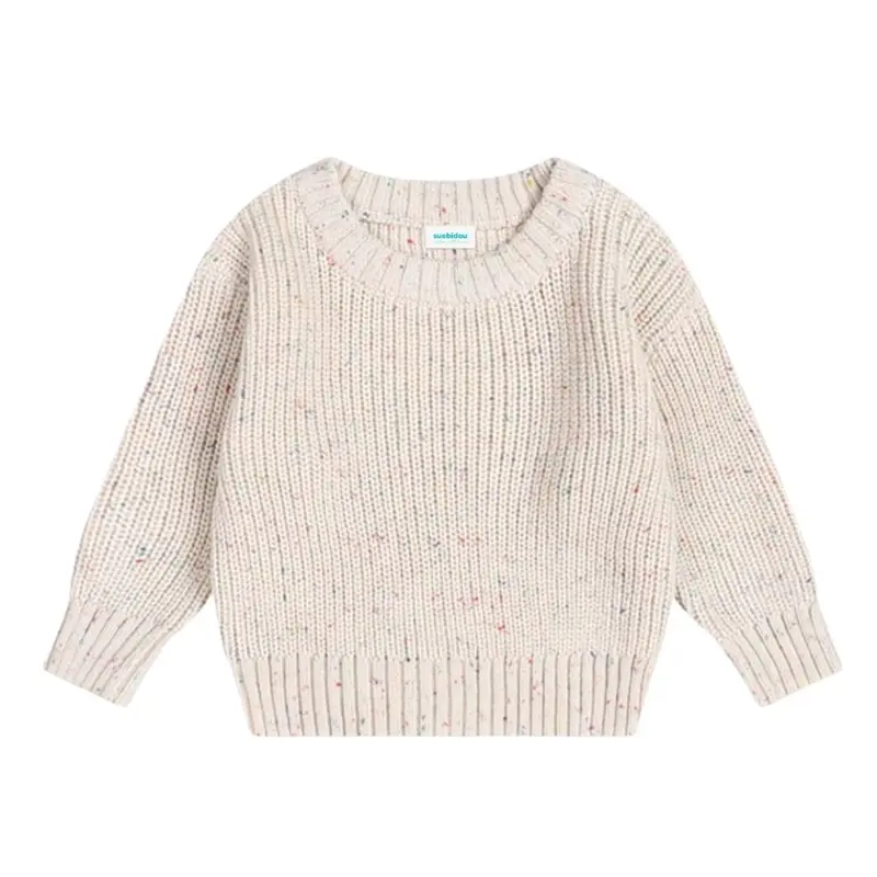 Kinder Grobstrick Pullover 'Colorful Dots'