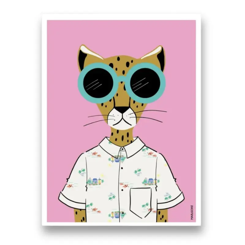 Kunstdruck 'Löwe HIPSTER' A3