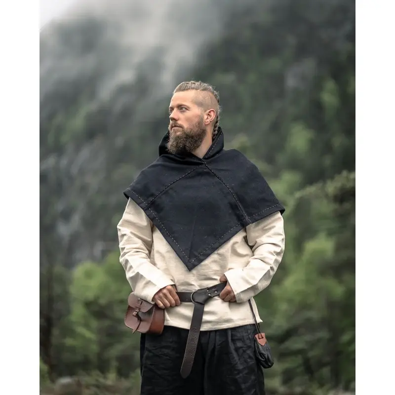 Medieval Hood Halfdan black