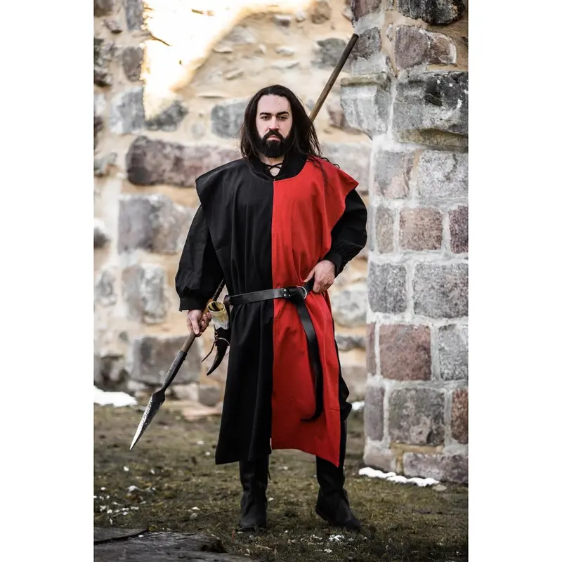 Medieval Surcoat Frederick black-red