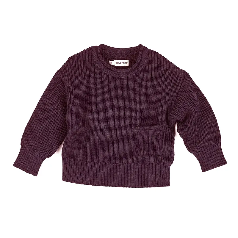 Merino Grobstrick Sweater Cherry