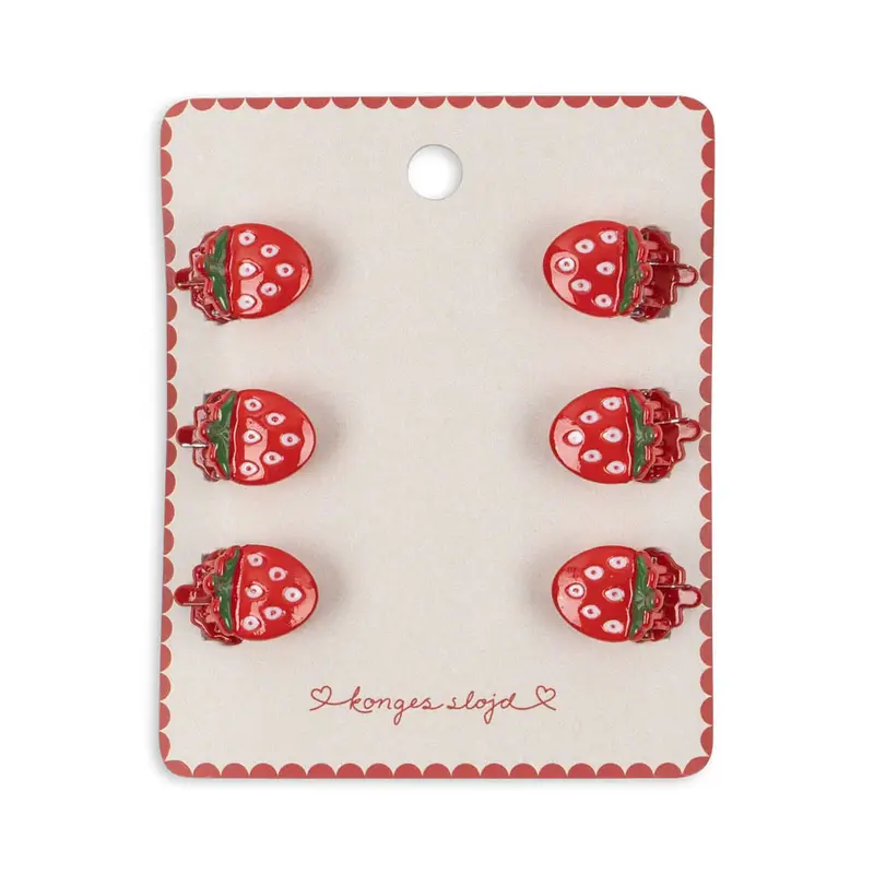 Mini Erdbeeren Haarclipse