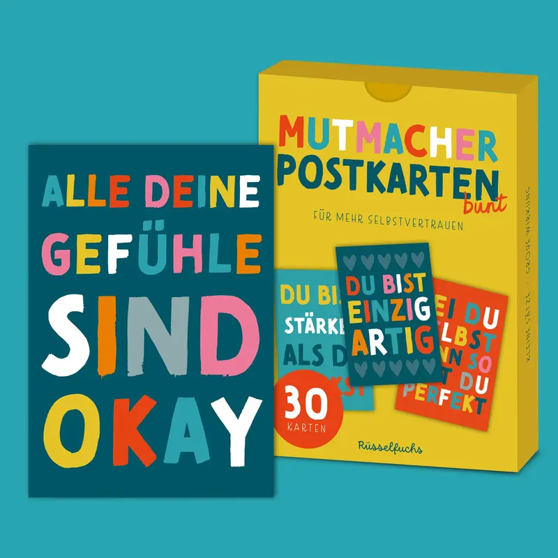 Mutmacher-Postkarten Bunt