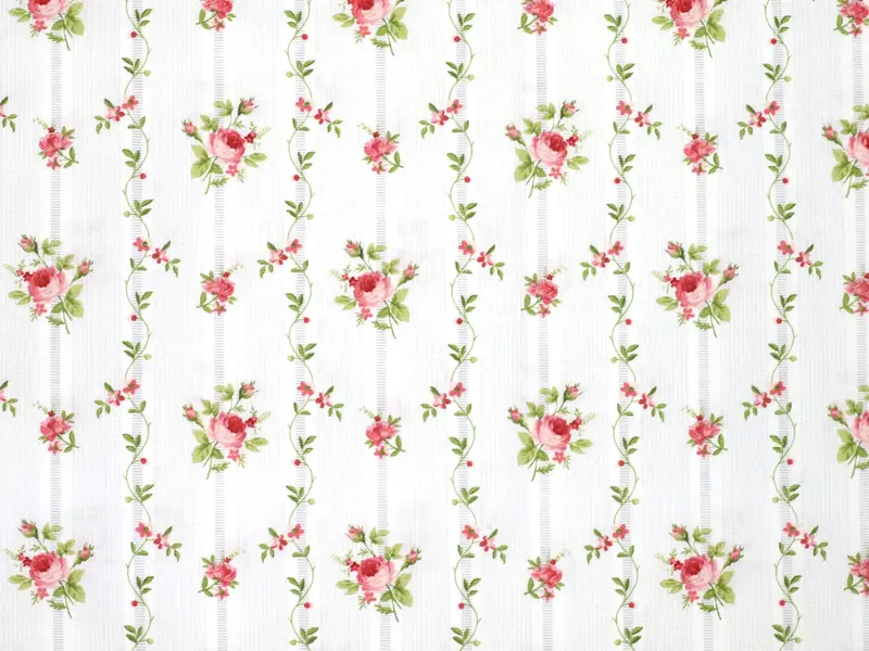 Patchworkstoff - Baumwolle Stoff - Heather, Roses & Stripes