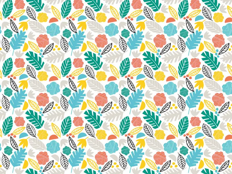 Patchworkstoff - Baumwolle Stoff - Palm Leaves