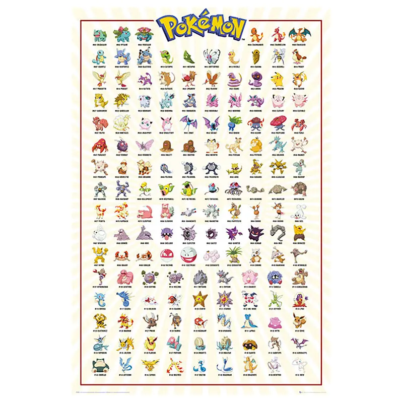 Pokemon - Kanto First Generation Maxi Poster