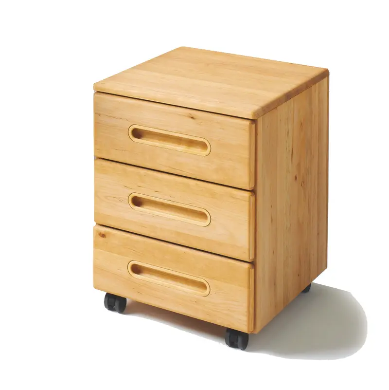Rollcontainer mit 3 Laden, Buche