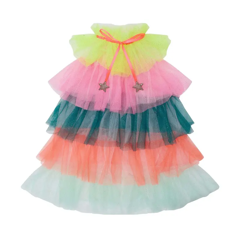 Ruffle Rainbow Party Cape