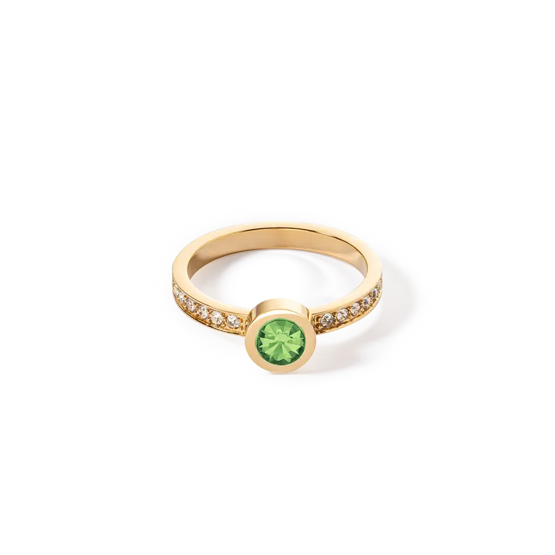 Sparkling Dots Ring gold grün