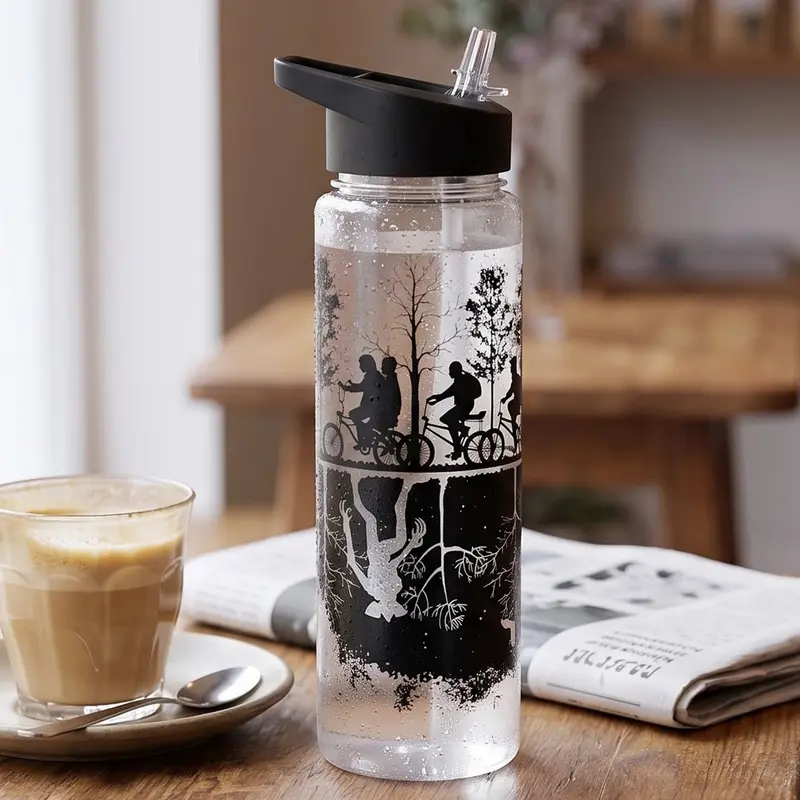Stranger Things Water Bottle Upside Down